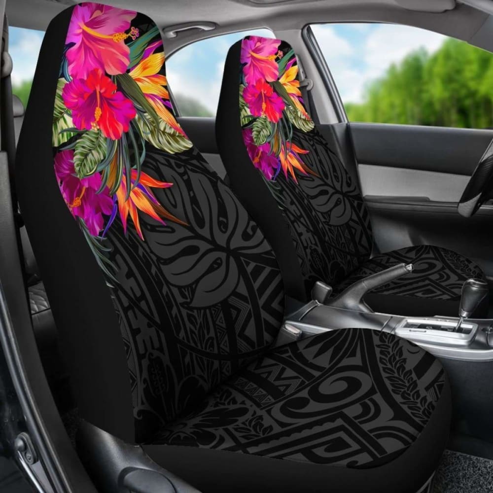 Polynesian Car Seat Covers - Hibiscus Pattern -