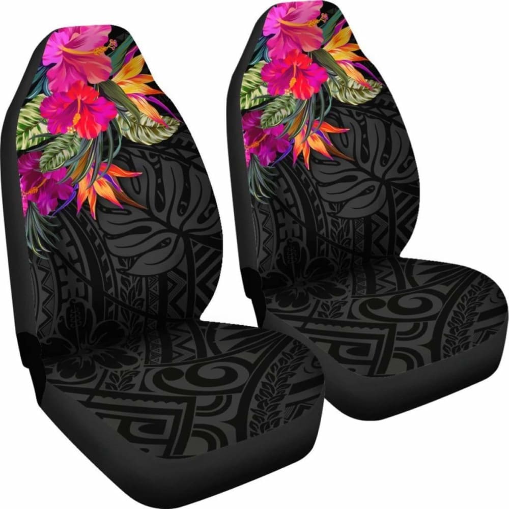 Polynesian Car Seat Covers - Hibiscus Pattern -