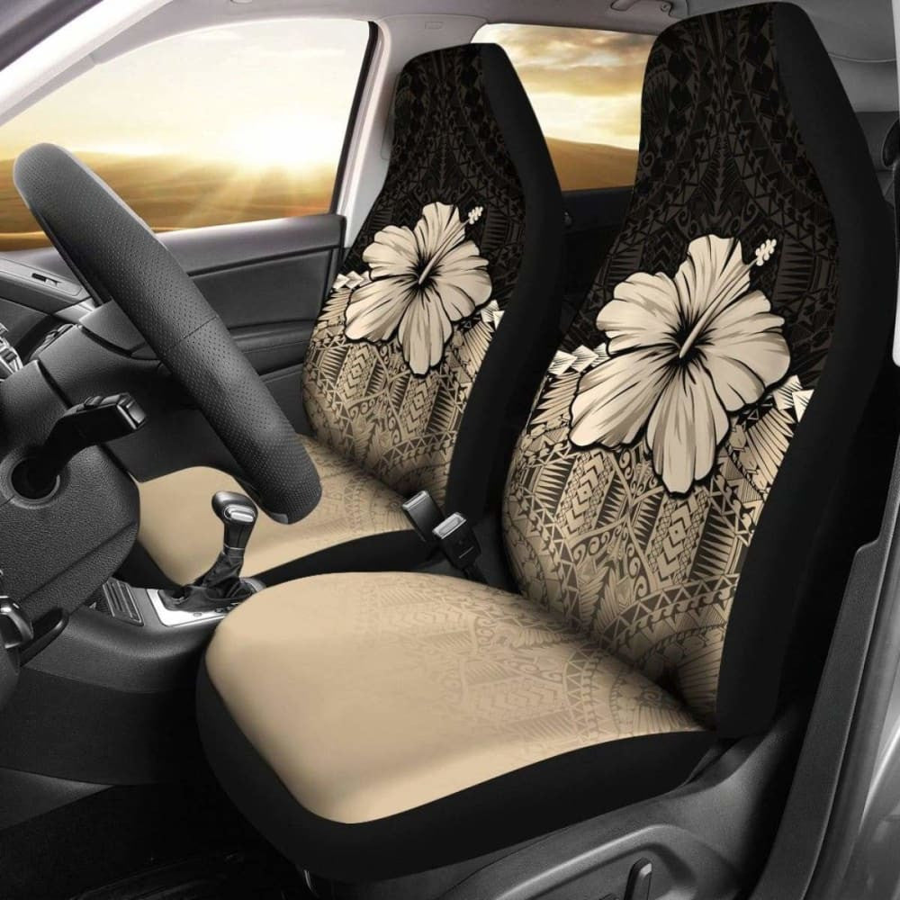 Polynesian Car Seat Covers Hibiscus Gold