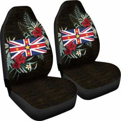 Niue Hibiscus Car Seat Covers