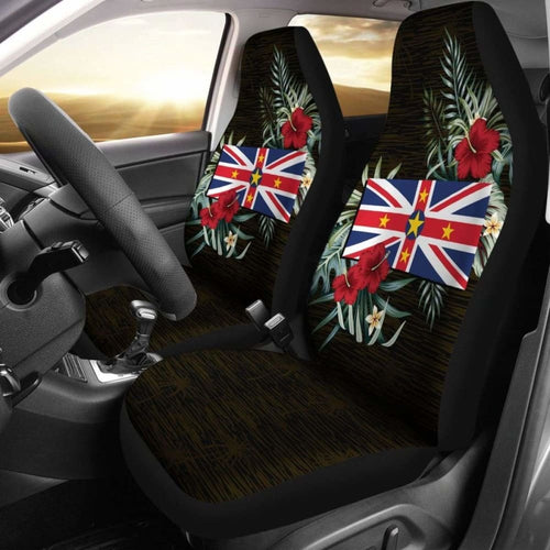 Niue Hibiscus Car Seat Covers
