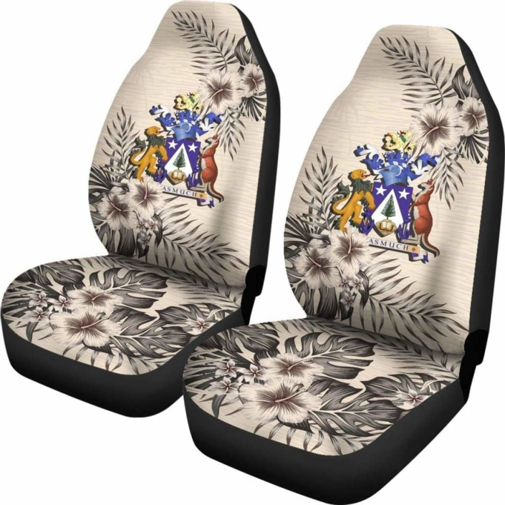 Norfolk Island Car Seat Covers The Beige Hibiscus (Set Of Two)