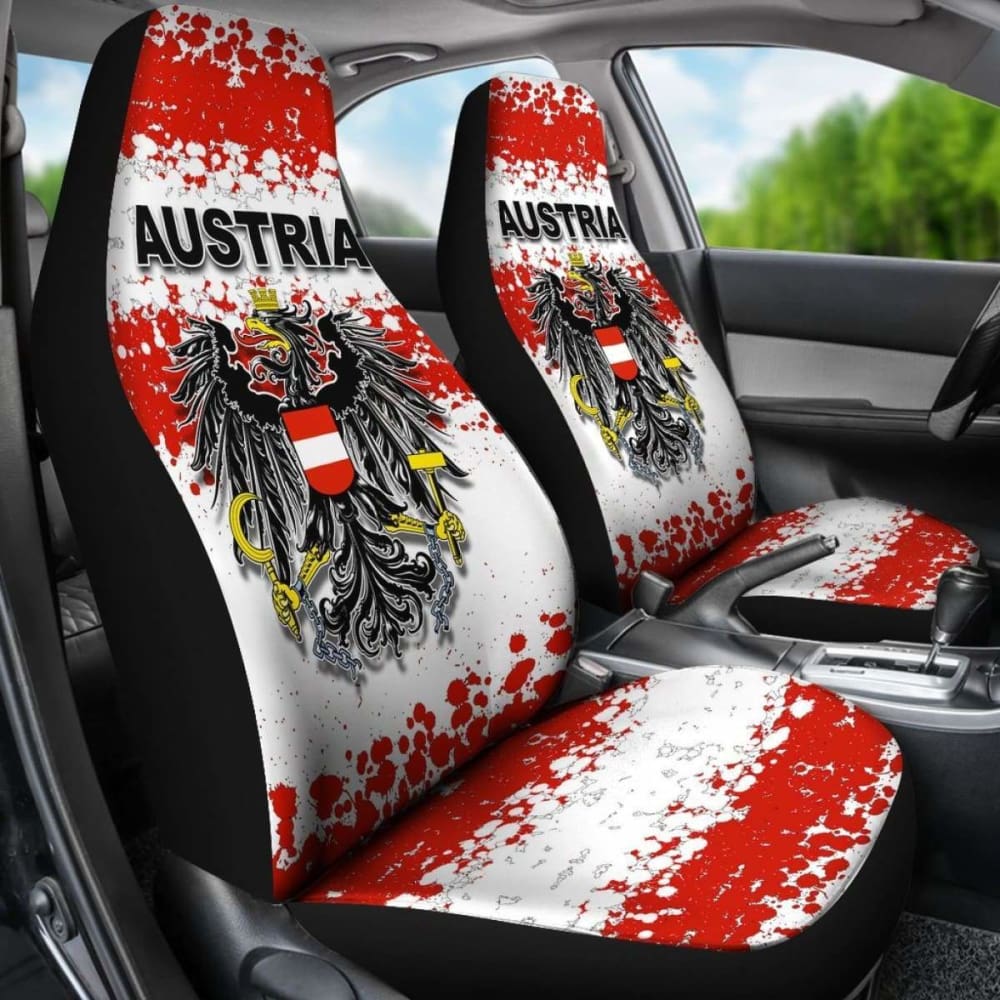 Austria Special Grunge Flag Car Seat Covers T