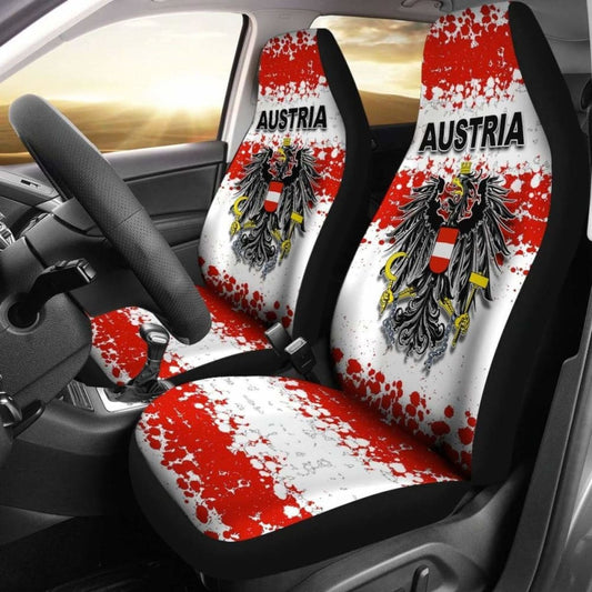 Austria Special Grunge Flag Car Seat Covers T