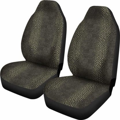 Olive And Black Snake Reptile Car Seat Covers Skin
