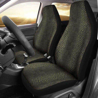 Olive And Black Snake Reptile Car Seat Covers Skin