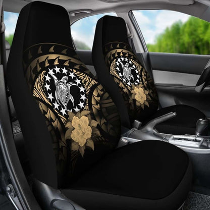 Cook Islands Car Seat Cover Gold Hibiscus