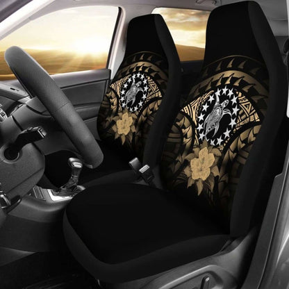 Cook Islands Car Seat Cover Gold Hibiscus