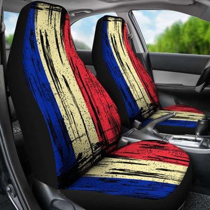 France Grunge Flag Car Seat Cover