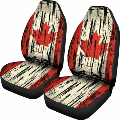 Canada Grunge Flag Car Seat Cover