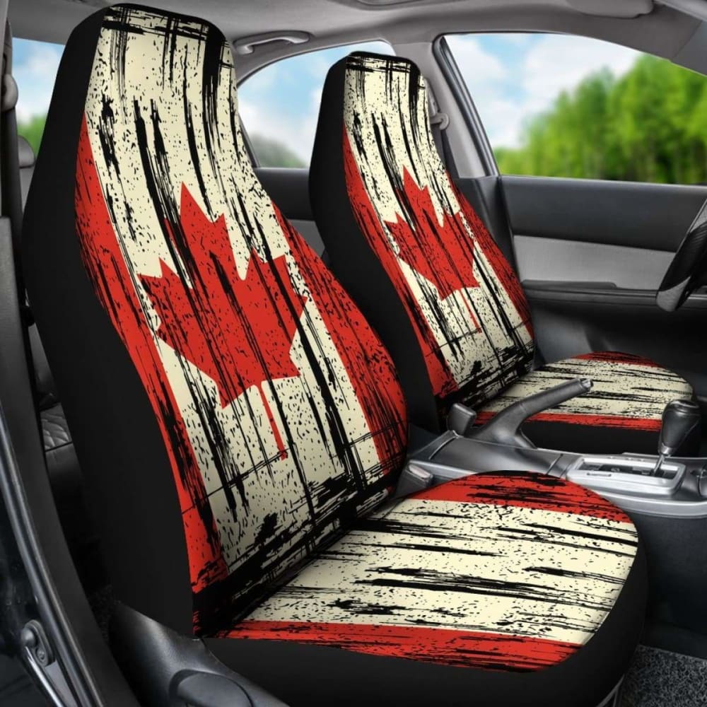 Canada Grunge Flag Car Seat Cover