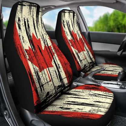Canada Grunge Flag Car Seat Cover
