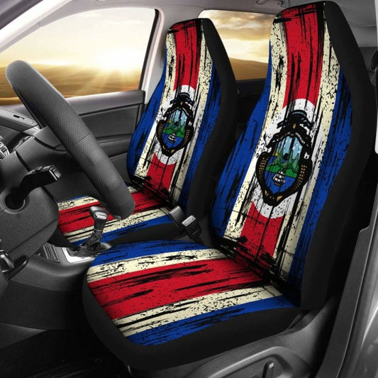 Costa Rica Grunge Flag Car Seat Cover