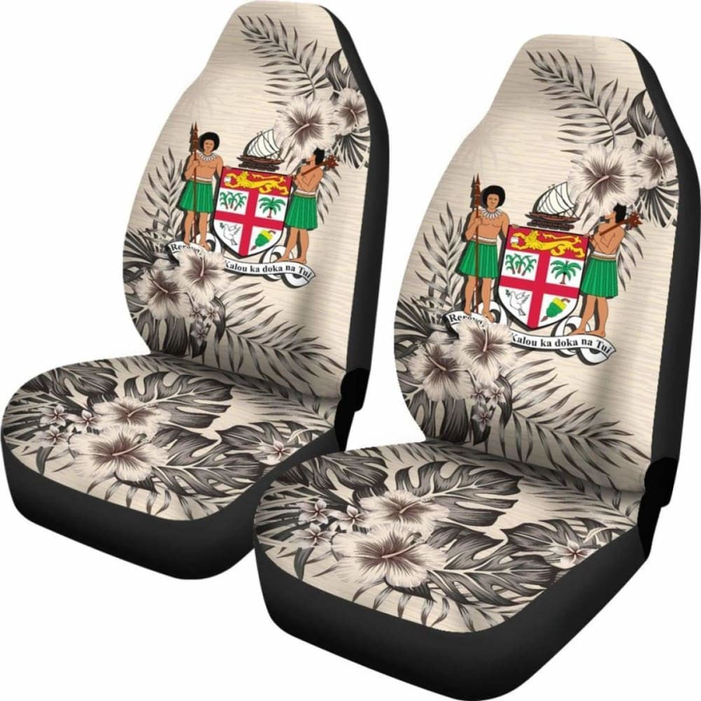 Fiji Car Seat Covers The Beige Hibiscus (Set Of Two)