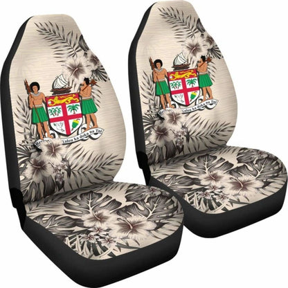 Fiji Car Seat Covers The Beige Hibiscus (Set Of Two)