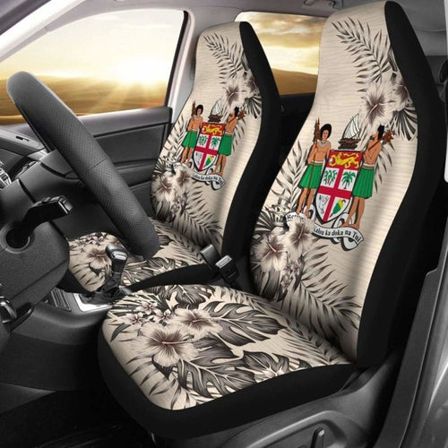 Fiji Car Seat Covers The Beige Hibiscus (Set Of Two)