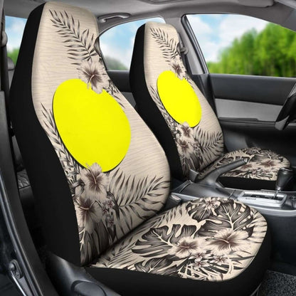 Palau Car Seat Covers The Beige Hibiscus (Set Of Two)