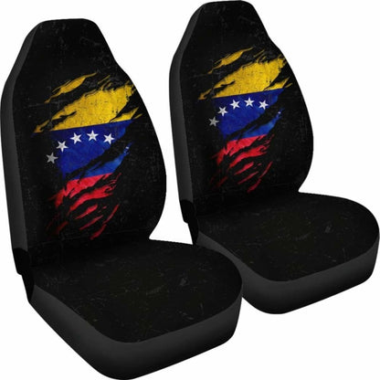 Venezuela In Me Car Seat Covers - Special Grunge Style (Set Of Two)