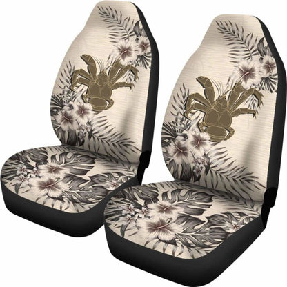 Niue Car Seat Covers The Beige Hibiscus (Set Of Two)