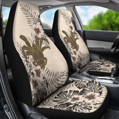 Niue Car Seat Covers The Beige Hibiscus (Set Of Two)