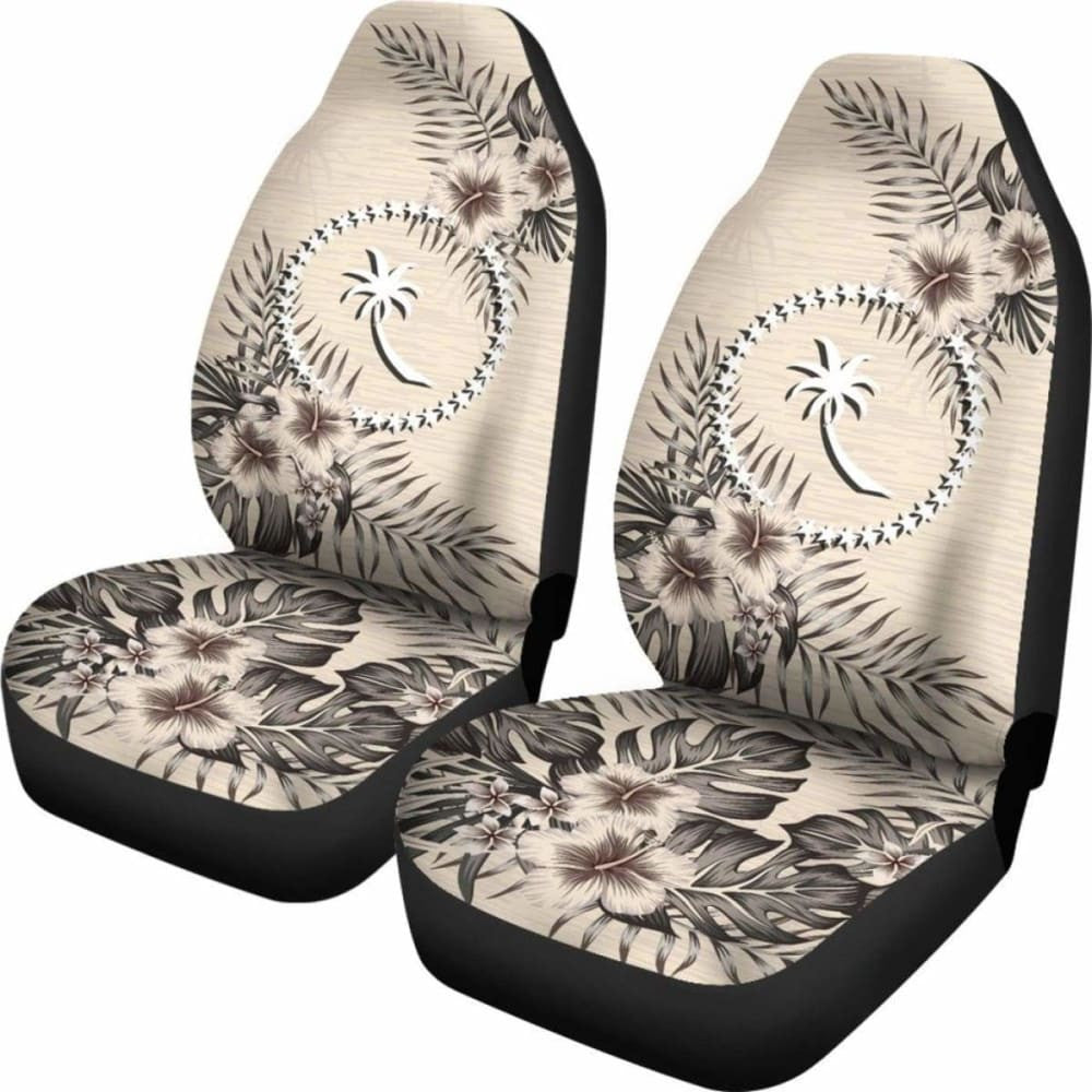Chuuk Car Seat Covers The Beige Hibiscus (Set Of Two)