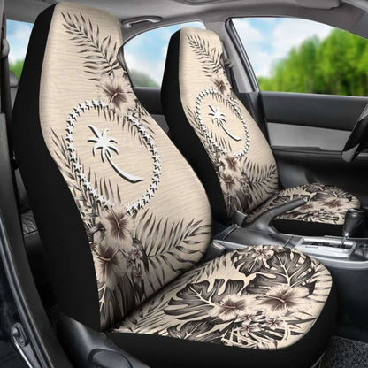 Chuuk Car Seat Covers The Beige Hibiscus (Set Of Two)