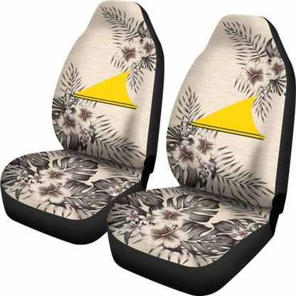 Tokelau Car Seat Covers The Beige Hibiscus (Set Of Two)