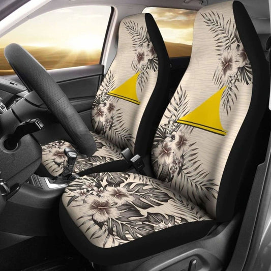Tokelau Car Seat Covers The Beige Hibiscus (Set Of Two)