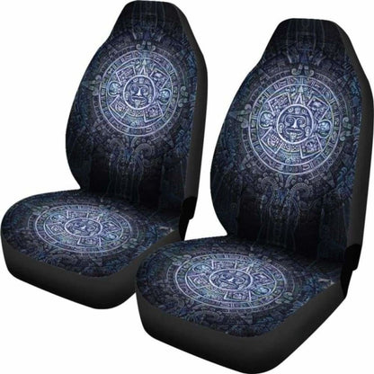Aztec Symbol Blue Car Seat Covers (Set of)