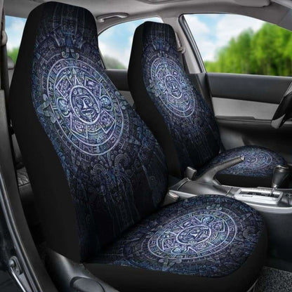 Aztec Symbol Blue Car Seat Covers (Set of)