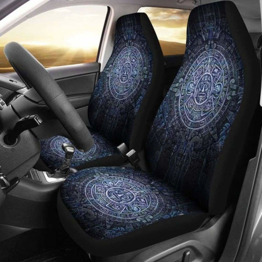 Aztec Symbol Blue Car Seat Covers (Set of)