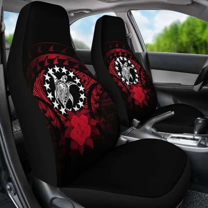 Cook Islands Car Seat Cover Red Hibiscus