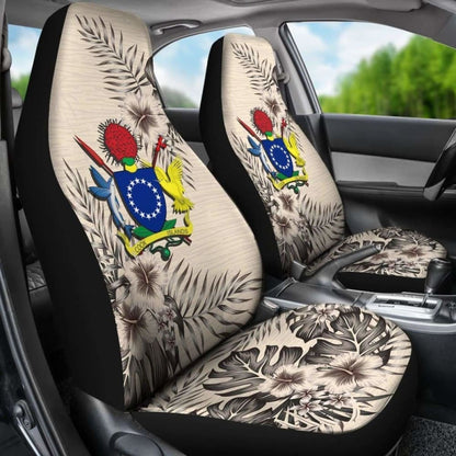 Cook Islands Car Seat Covers The Beige Hibiscus (Set Of Two)