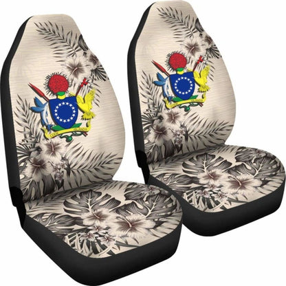 Cook Islands Car Seat Covers The Beige Hibiscus (Set Of Two)