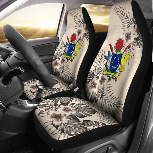 Cook Islands Car Seat Covers The Beige Hibiscus (Set Of Two)
