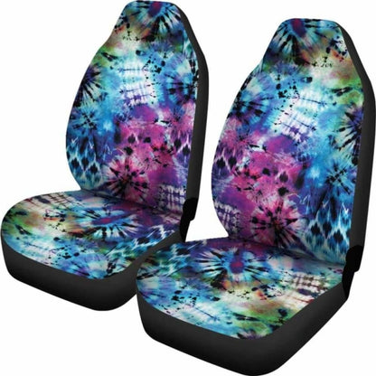 Rainbow Tie Dye Grunge Car Seat Covers