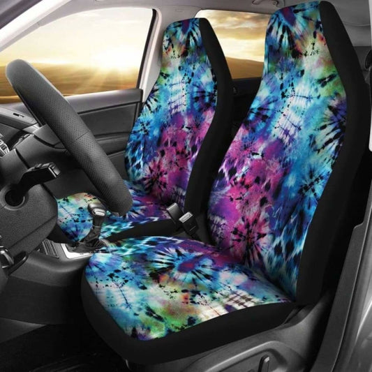 Rainbow Tie Dye Grunge Car Seat Covers