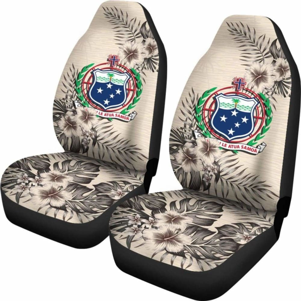 Samoa Car Seat Covers The Beige Hibiscus (Set Of Two)