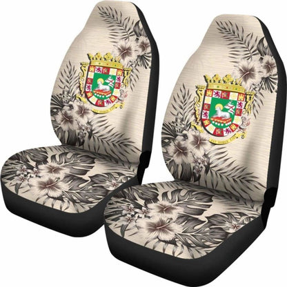Puerto Rico Car Seat Covers The Beige Hibiscus (Set Of Two)