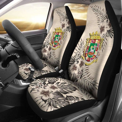 Puerto Rico Car Seat Covers The Beige Hibiscus (Set Of Two)