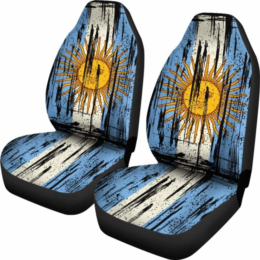 Argentina Grunge Flag Car Seat Cover
