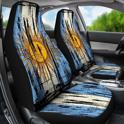 Argentina Grunge Flag Car Seat Cover