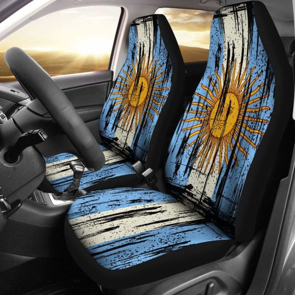 Argentina Grunge Flag Car Seat Cover