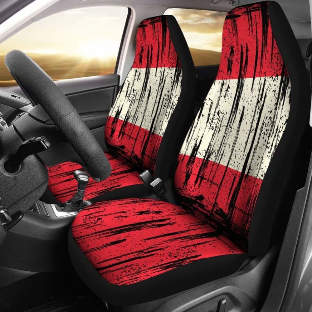 Austria Grunge Flag Car Seat Cover