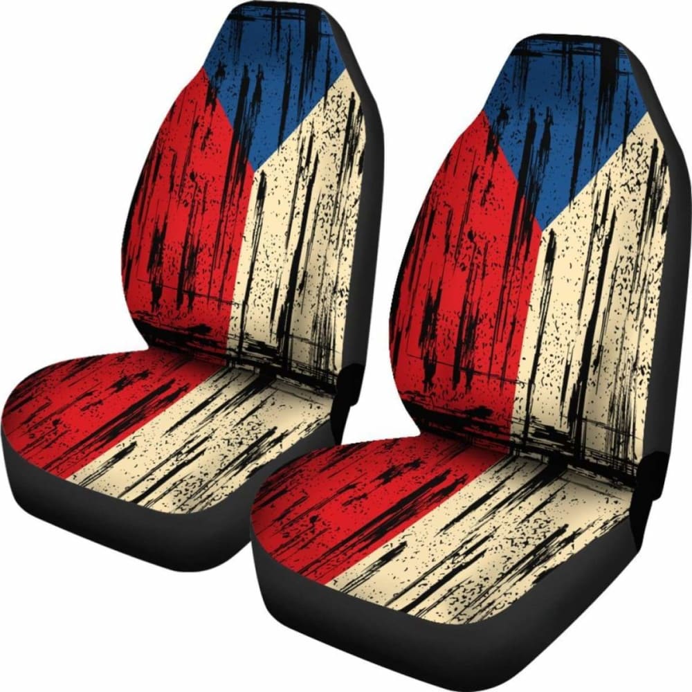 Czech Republic Grunge Flag Car Seat Cover