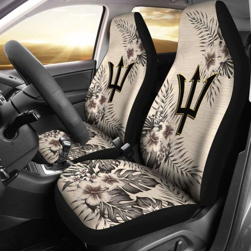 Barbados Car Seat Covers The Beige Hibiscus (Set Of Two)