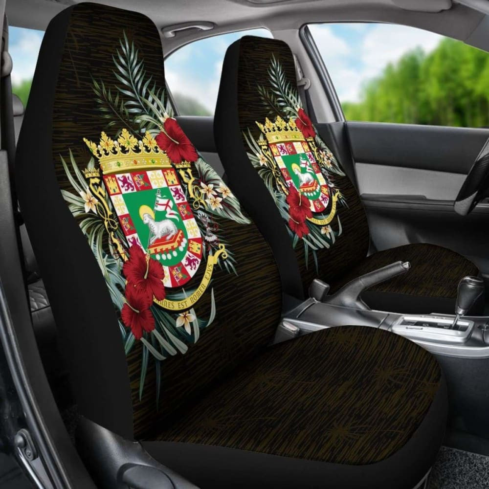 Puerto Rico Hibiscus Car Seat Covers