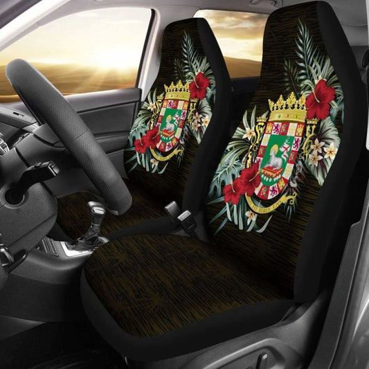 Puerto Rico Hibiscus Car Seat Covers