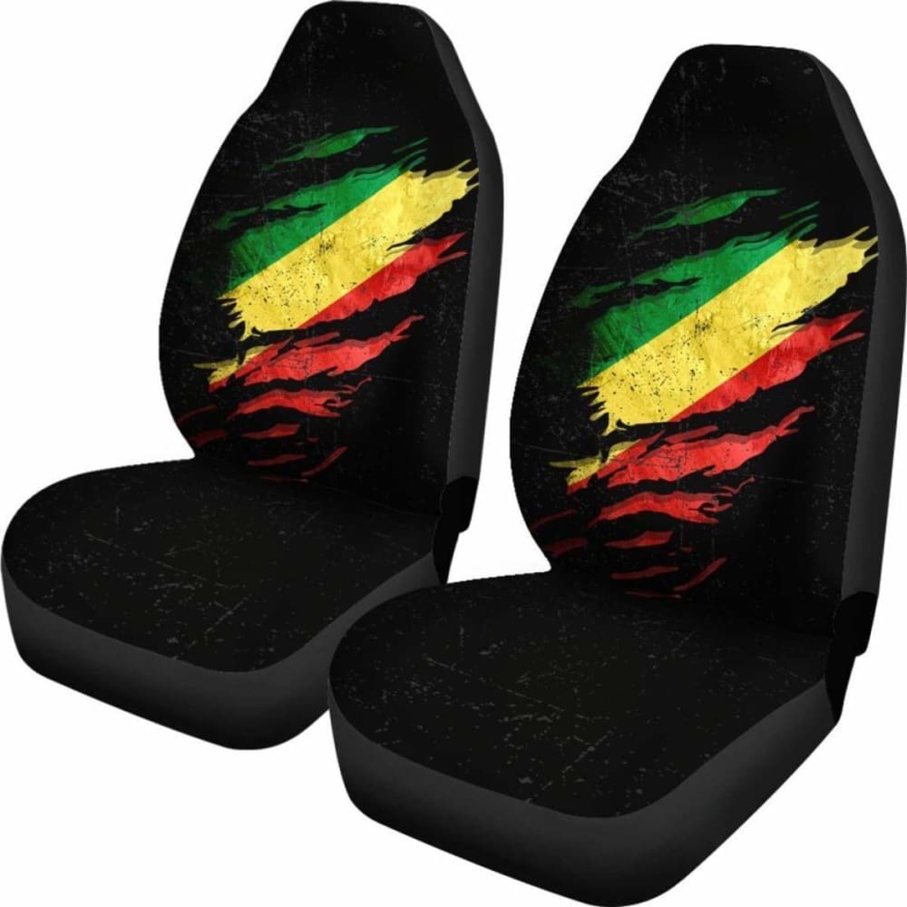 Republic Of The Congo In Me Car Seat Covers - Special Grunge Style