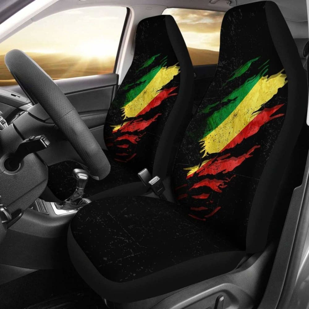 Republic Of The Congo In Me Car Seat Covers - Special Grunge Style